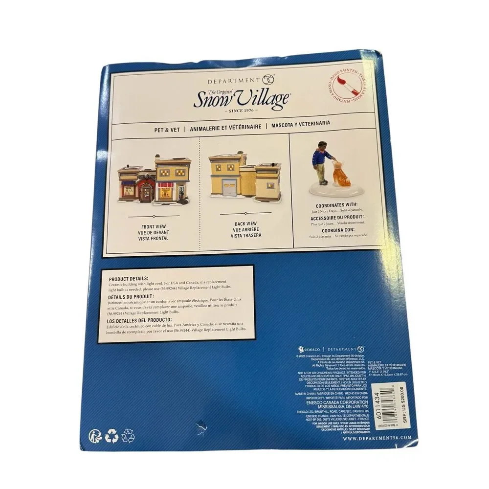 Dept 56 Pet‎ & Vet Snow Village 6011434 BRAND NEW 2023 Pet & Vet 6011434